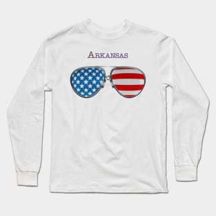 USA GLASSES ARKANSAS Long Sleeve T-Shirt